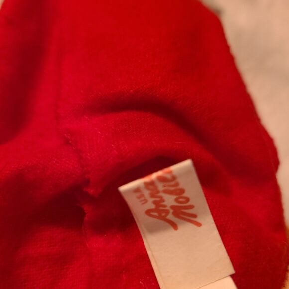 1980s Annalee Christmas Mouse Holly Sleepy Nestled in Christmas Stocking Vtg - Picture 8 of 9